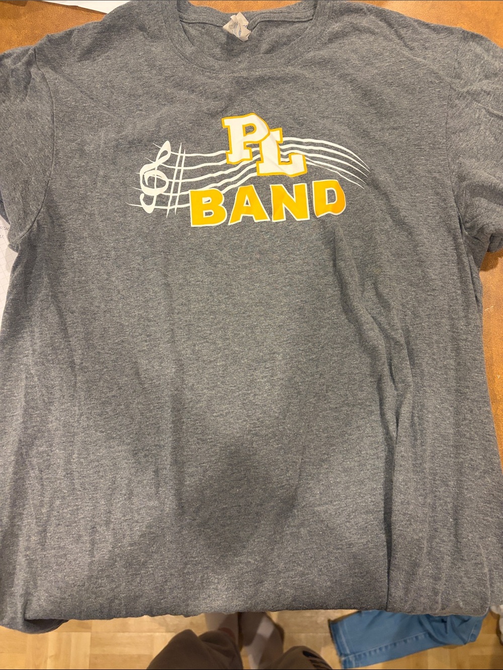 PL Band Kids Gray & Yellow Graphic Tee